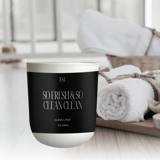 So Fresh and So Clean Clean | Organic Candle | The Glam Suite Life