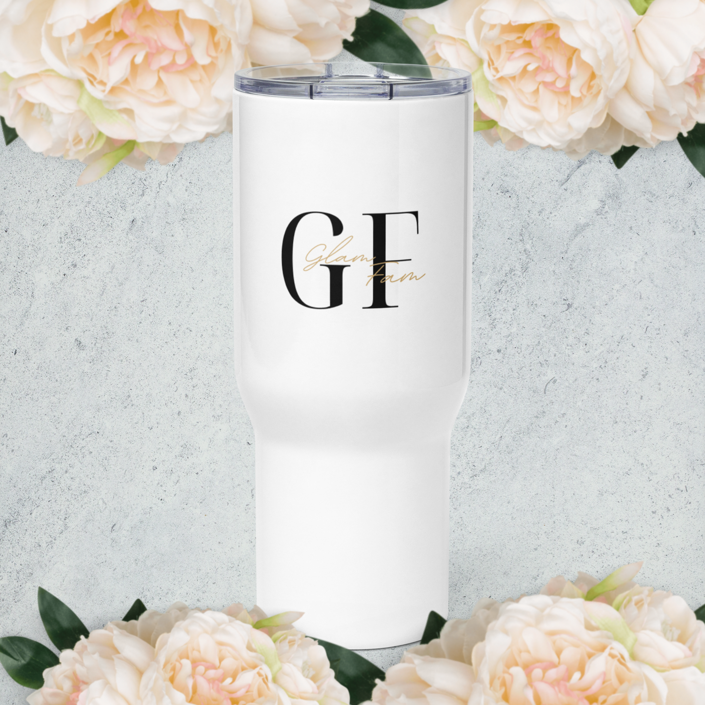 Travel Mug with handle| Glam Fam | The Glam Suite Life